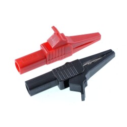 P2003 Alligator Clip Multimeter Test Clip - Red/Black - 1