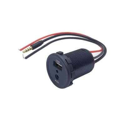 Panel Type Aux USB Input (Vehicle Motorcycle Compatible) - 1