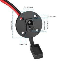 Panel Type Waterproof SAE Connector - Solar Generator Battery Charger Compatible - 2