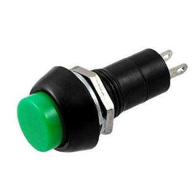 PBS-11B 12mm Momentary Push Button - Green - 1