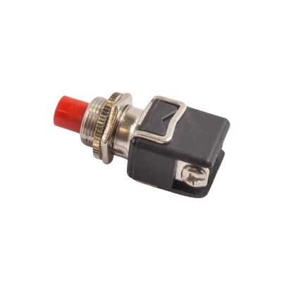 PBS-13B 12mm Momentary Push Button - Red - 2