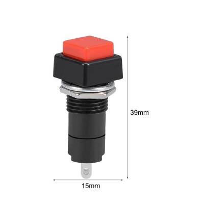 PBS-306A 12mm Key Push Button - Red - 2