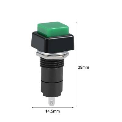 PBS-306A 12mm Keyed Push Button - Green - 2