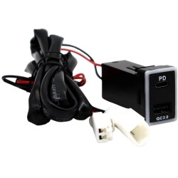 PD Type-C + QC3.0 Car Charger Socket - 1