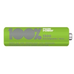 PeakPower 1300mAh 4 AA Rechargeable Batteries - 2