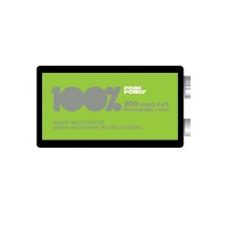 PeakPower 200mAh 9V Rechargeable Battery - 2