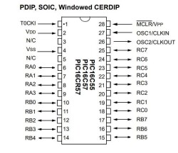 PIC16C57C-04I/P DIP-28 4MHz Mikrodenetleyici - 2