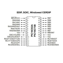 PIC16C63A-04I/SP DIP-28 4MHz Microcontroller - 2