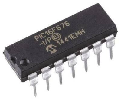 PIC16F676 DIP14 8-Bit 20MHz Microcontroller - 1