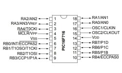 PIC16F716-I/P DIP-18 20MHz Microcontroller - 2