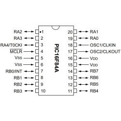 PIC16F84A SMD SOIC-18 8-Bit 4MHz Microcontroller - 2