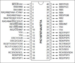 PIC16F877A DIP40 8-Bit 4-20MHz Microcontroller - 2