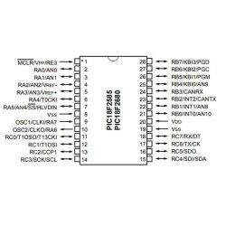 PIC18F2585-I/SP DIP-28 40MHz Microcontroller - 2