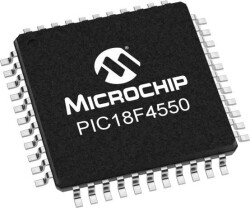 PIC18F4550 I/PT SMD TQFP-44 8-Bit 40 MHz Microcontroller 