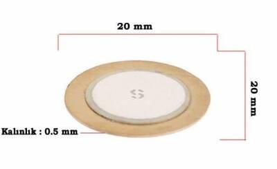 Piezo Disc Element - 20 mm Diameter - 1