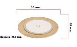 Piezo Disc Element - 35 mm Diameter - 1