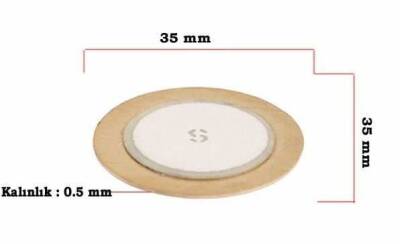 Piezo Disk Element - 35 mm Çap - 1