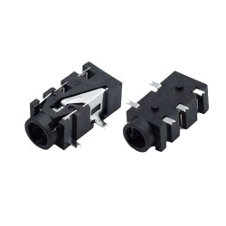 PJ-327F 3.5mm Stereo SMD Jack Female - Black 