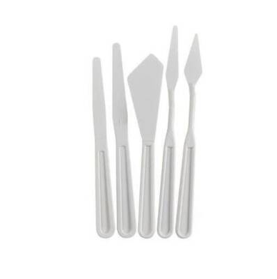 Plastic Spatula Set of 5 - White - 1