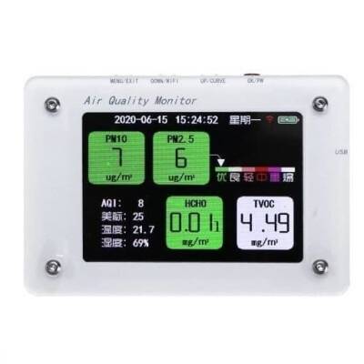 PM2.5 TVOC CO2 HCHO AQI Air Quality Monitor - A2 - 1