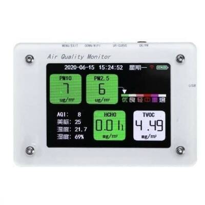 PM2.5 TVOC CO2 HCHO AQI Air Quality Monitor - B2 - 1