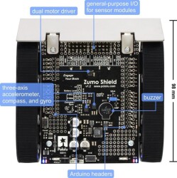 Pololu Zumo Robot Arduino Compatible v1.2 (75:1 HP Motor) - 3