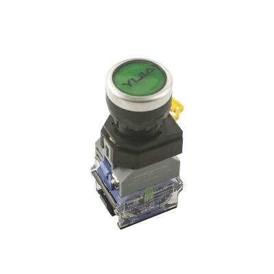 Push Button with Switch 6V Green Light YJ139-LA38 - 1