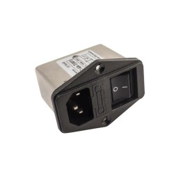 PX2C-6A EMI Filter 6A Switched Male Power Socket - With Fuse Holder - 3