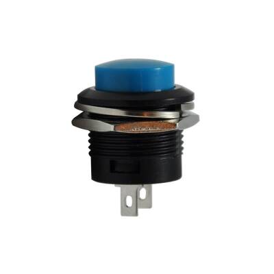 R13-507 16mm Spring Push Button - Blue - 1