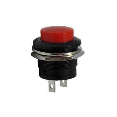 R13-507 16mm Spring Push Button - Red - 1