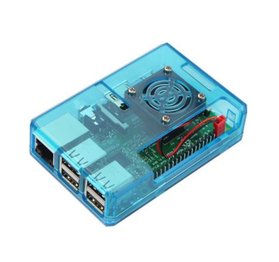 Raspberry Pi 3 Model B+ Enclosure Box with Blue Fan - 2