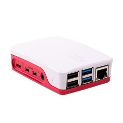 Raspberry Pi 4 Enclosure Box - White Red - 1