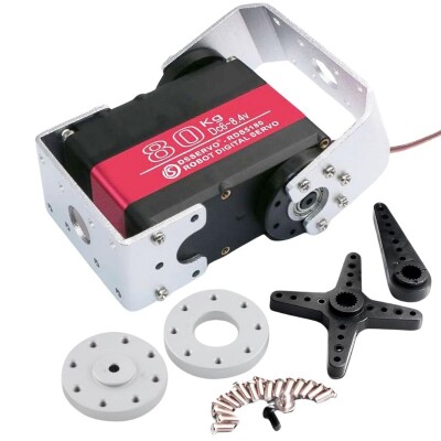 RDS5180 80KG Digital Servo Motor 180° - U Servo Bracket Included - 1