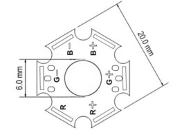 RGB Power LED PCB - 2