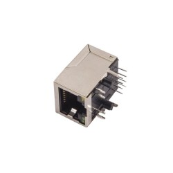 RJ45 Işıklı Dişi Ethernet Konnektörü - PCB Tipi 16x21x13mm - 3