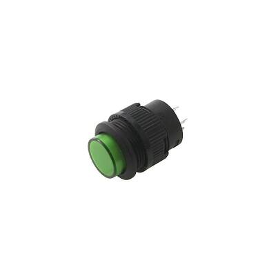 RL16-503A 16MM Self-locking Led Plastic Button Green - 1