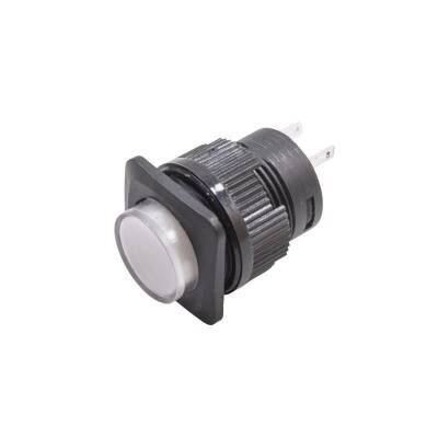 RL16-504A 16MM Self-locking Led Plastic Button White - 1