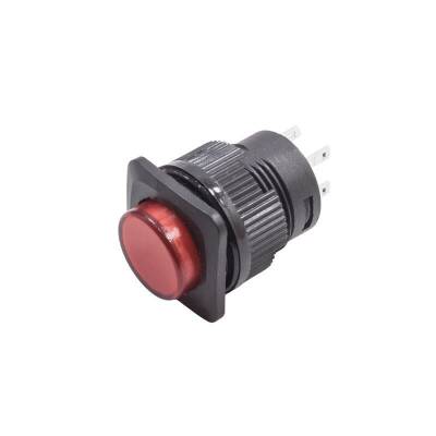 RL16-504B 16MM Led Plastic Momentary Push Button Red - 1