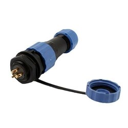 SD16 3 Pin 16mm Waterproof Connector Kit - Panel Type - 1