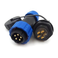 SD20 5 Pin 20mm Waterproof Connector Kit - Panel Type - 1