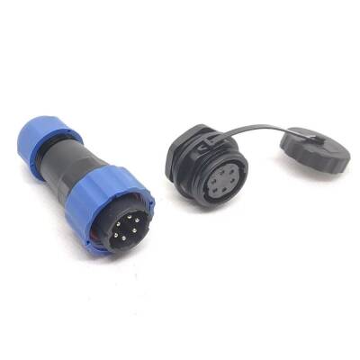 SD20 6 Pin 20mm Waterproof Connector Kit - Panel Type - 1