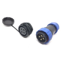 SD28 4 Pin 28mm Waterproof Connector Kit - Panel Type - 1