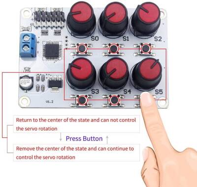 Servo Motor Control Card with 6 Channel Potentiometer - 2