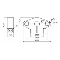 SHF8 8mm Aluminum Shaft Holder - 4