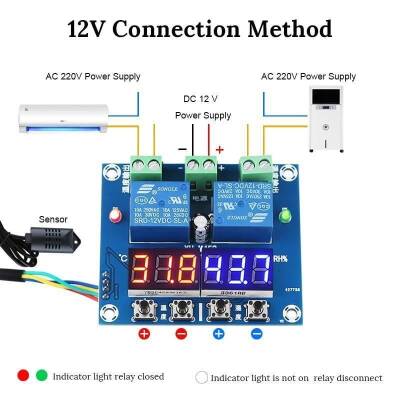 SHT20 Temperature and Humidity Controlled 2 Channel Independent Relay M - 4