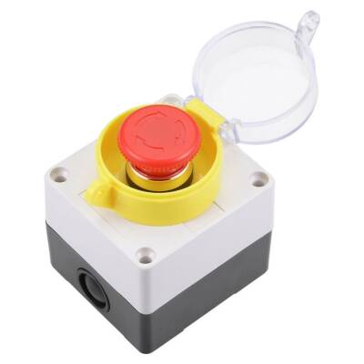 Single Covered Emergency Stop Button Box - 1