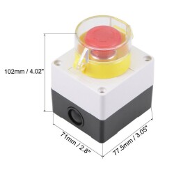 Single Covered Emergency Stop Button Box - 2