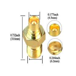 SMA Dişi - MCX-KK Dişi Coaxial Konnektör - 2