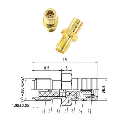 SMA Dişi - SMB-KK Dişi Coaxial Konnektör - 2