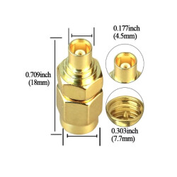 SMA Male - MCX-JK Male Coaxial Connector - 2